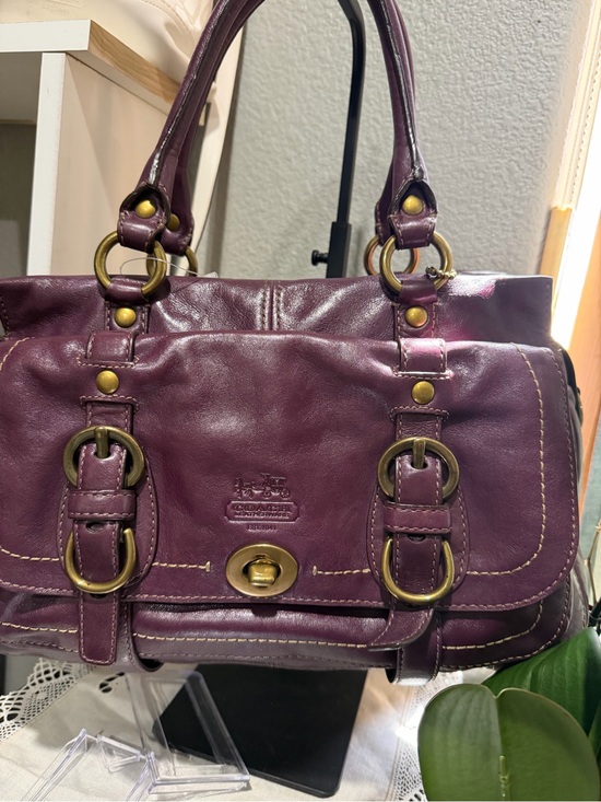 Coach Handbags - Women’s Purple Leather Satchel Handbag